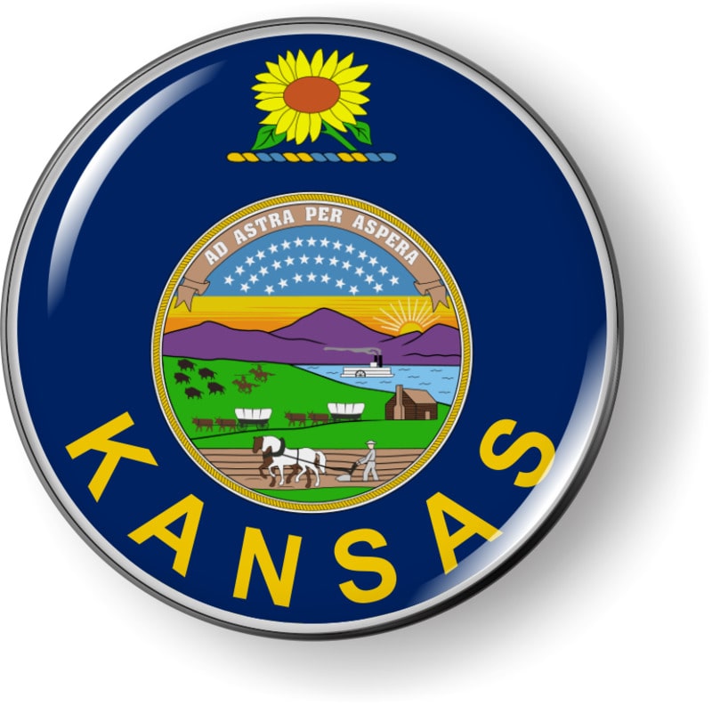 Kansas - State Flag Emblem